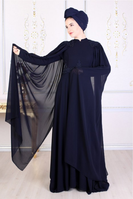 NAVY BLUE EVENING DRES