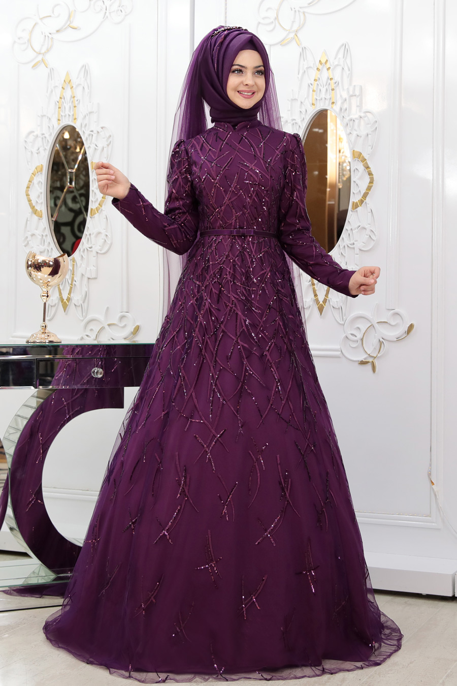 Purple Evening Dress