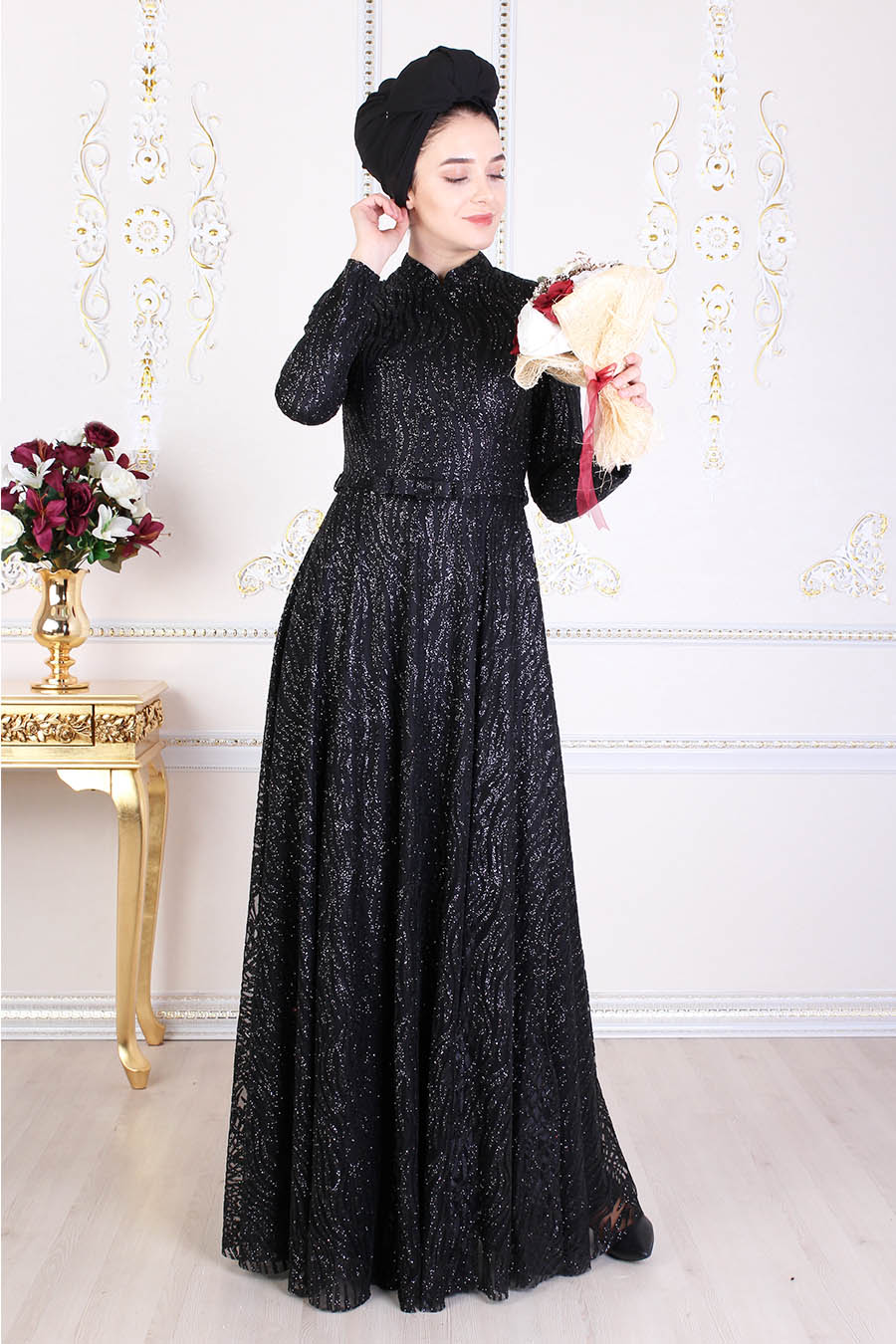 BLACK EVENING DRESS