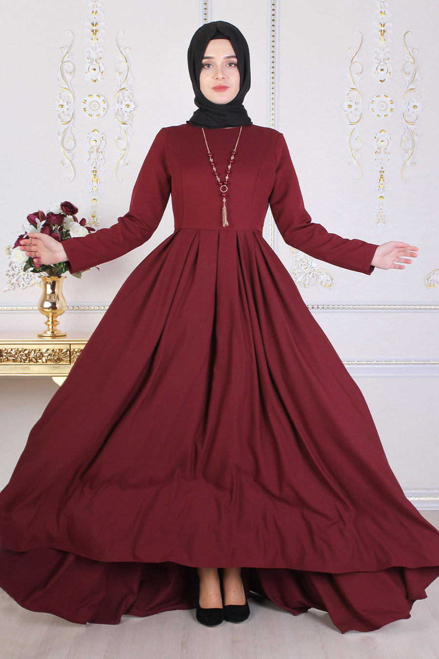 CLARET RED DRESS