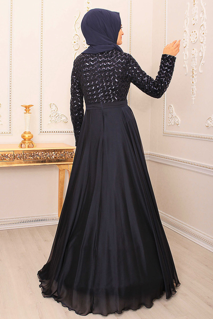 NAVY BLUE EVENING DRES