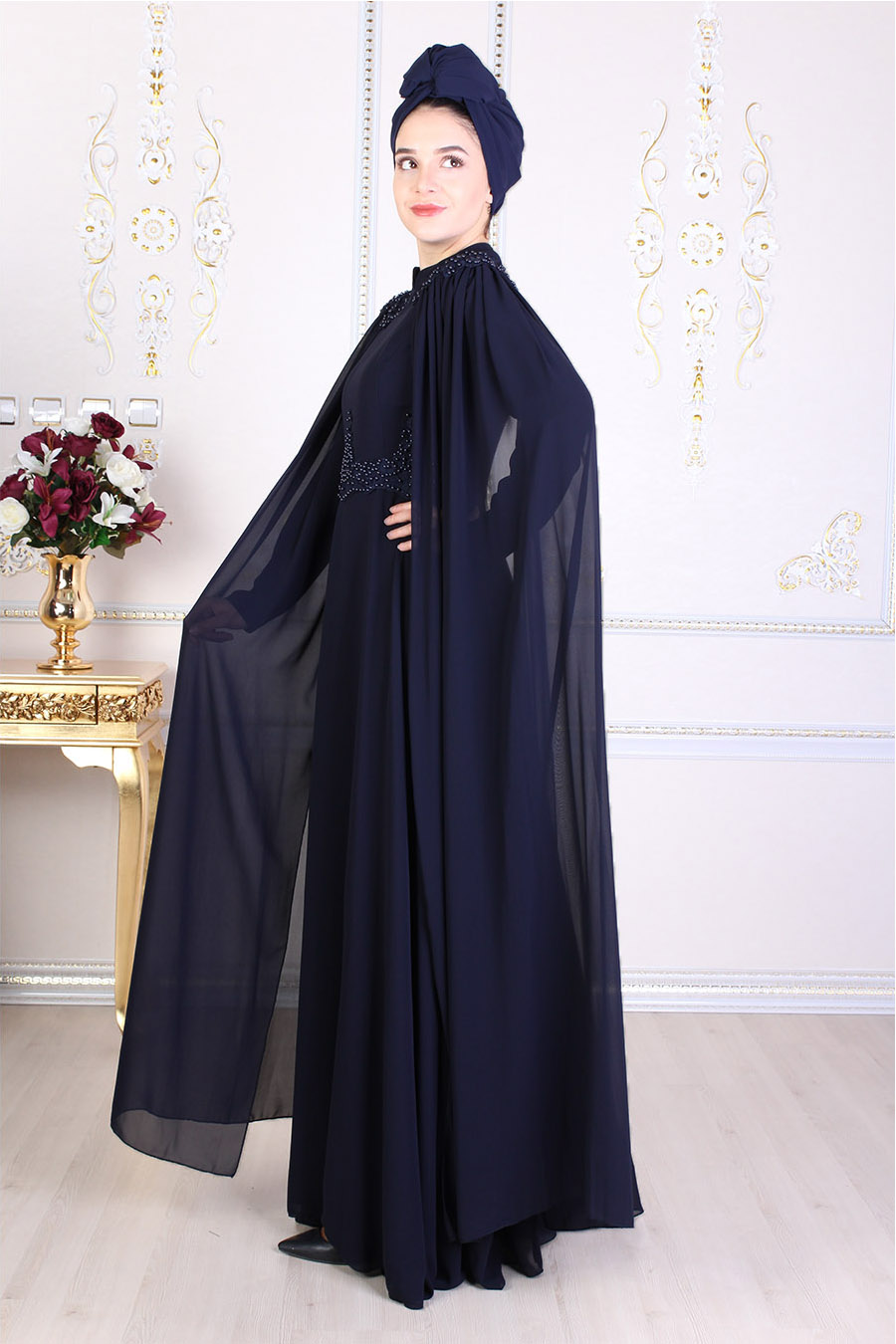 NAVY BLUE EVENING DRES