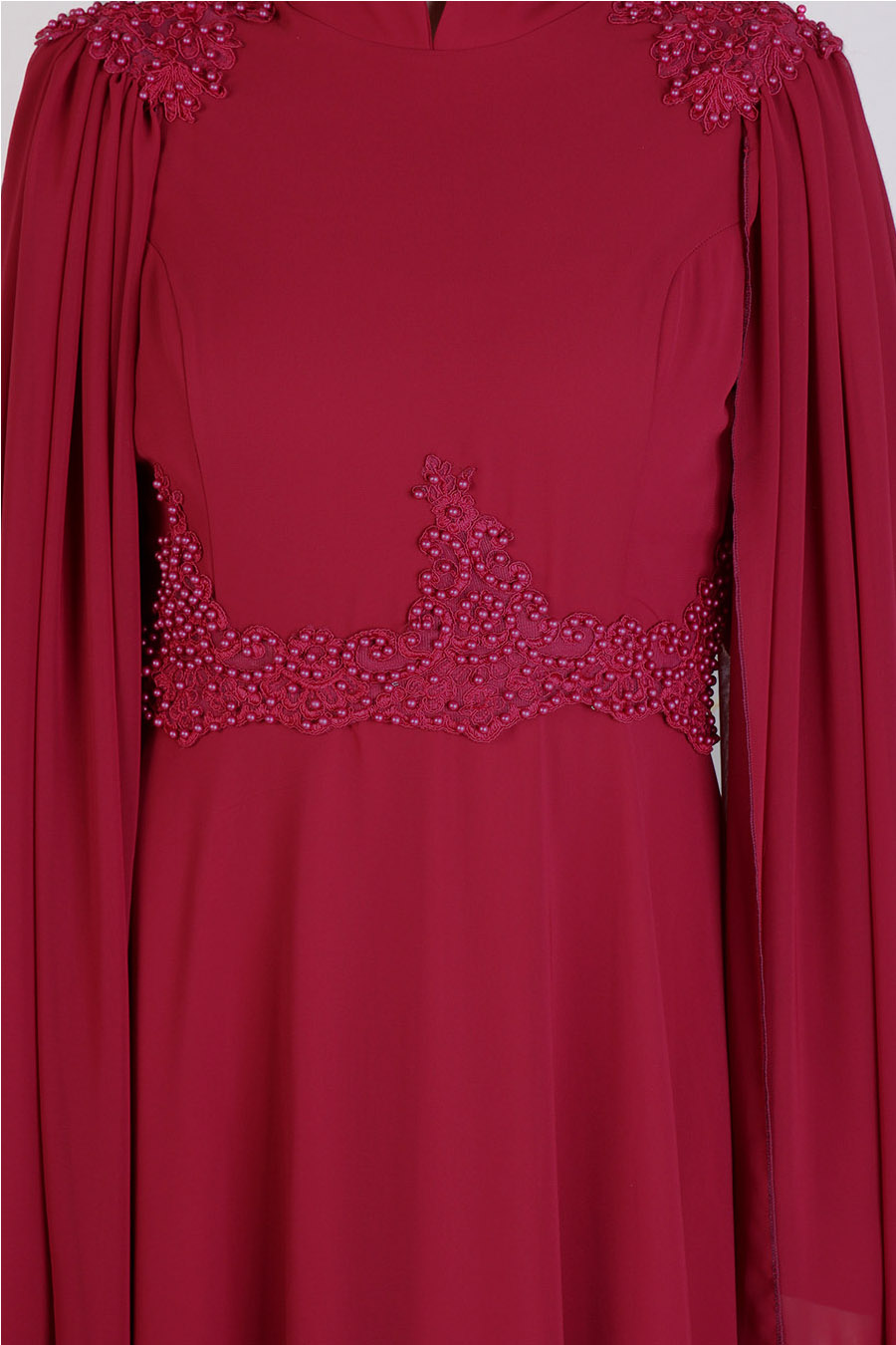 CLARET RED EVENING DRESS