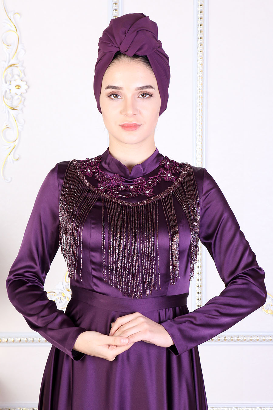 PURPLE EVENING DRESS