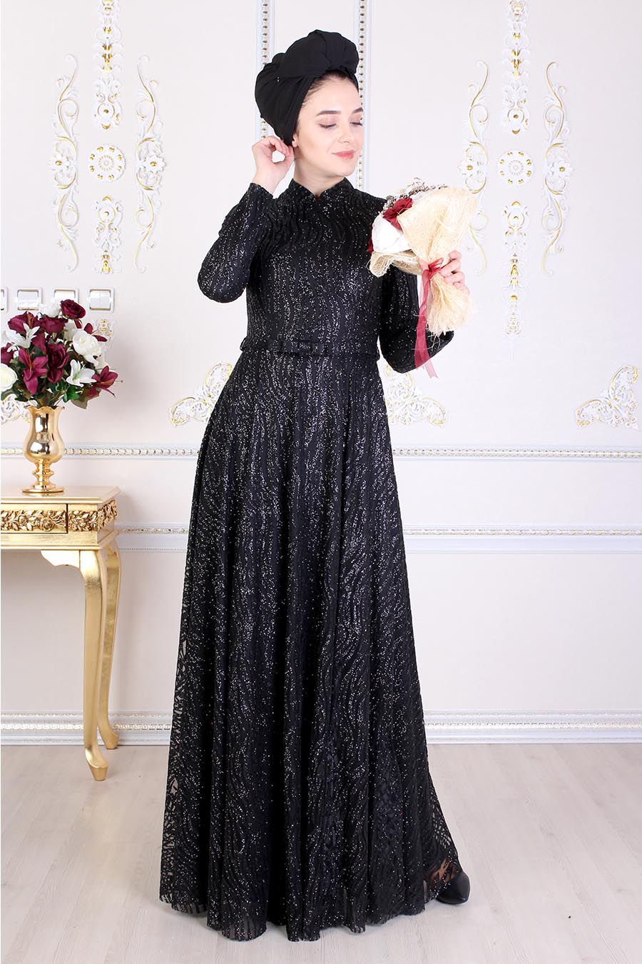 BLACK EVENING DRESS