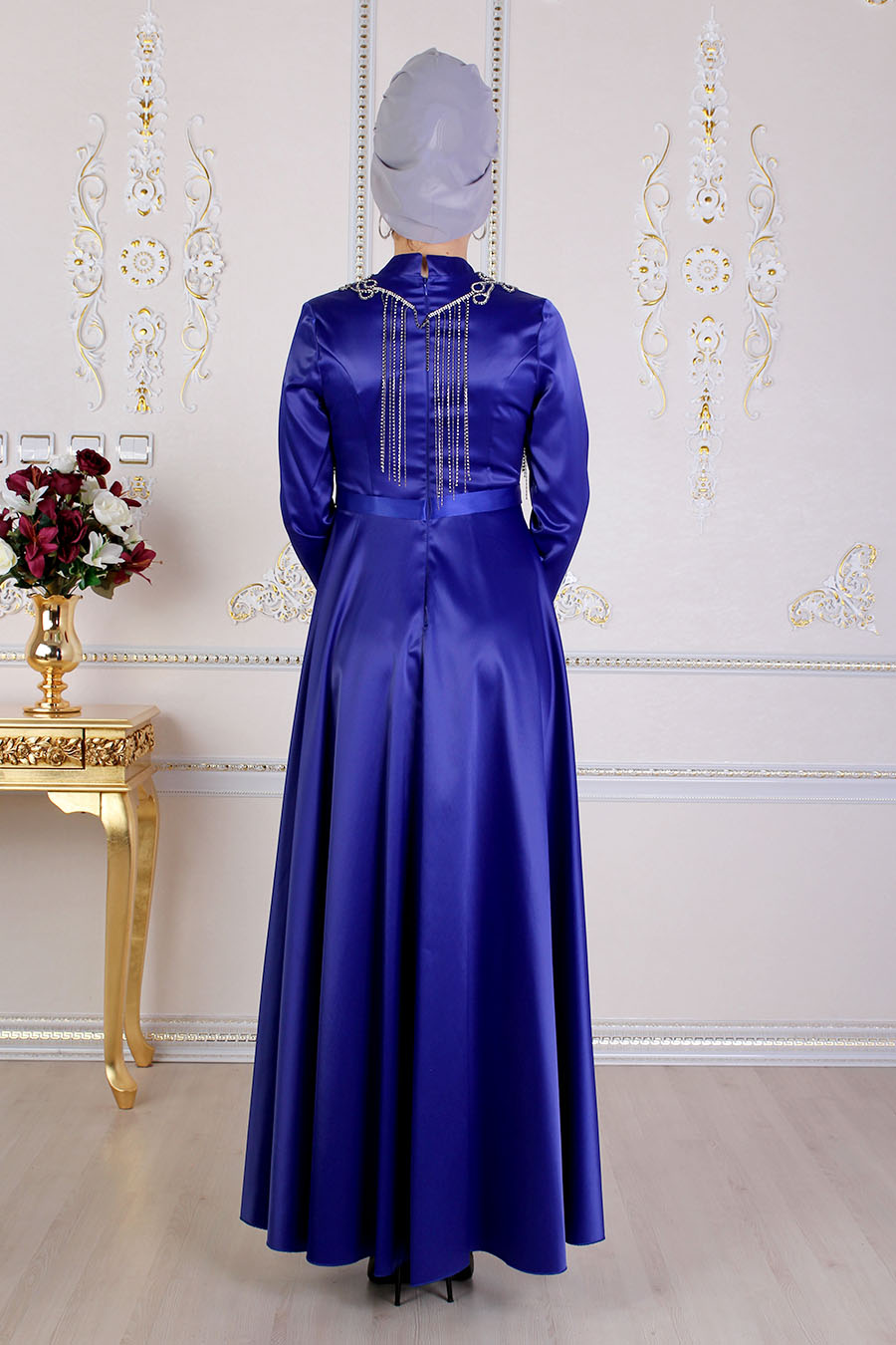 SAX BLUE EVENING DRESS