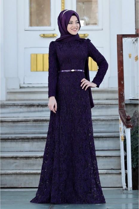PURPLE EVENING DRESS
