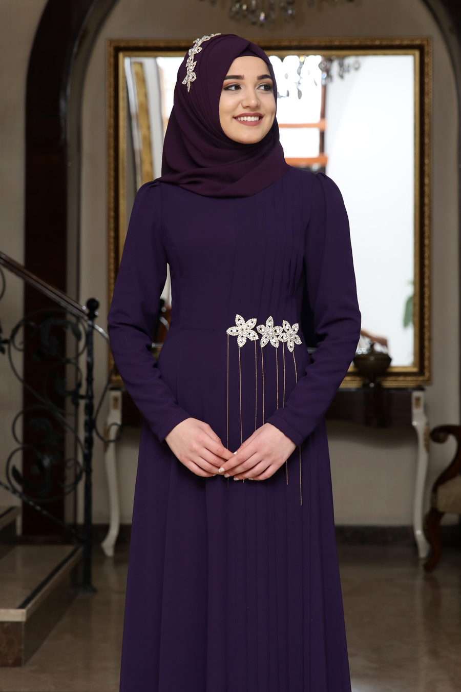 PURPLE EVENING DRESS