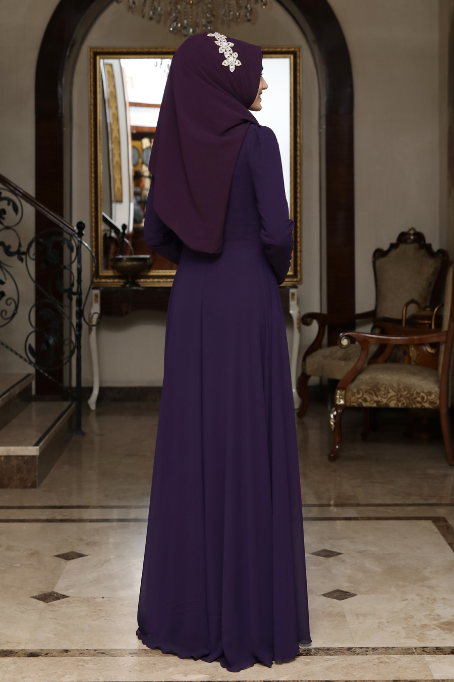 PURPLE EVENING DRESS