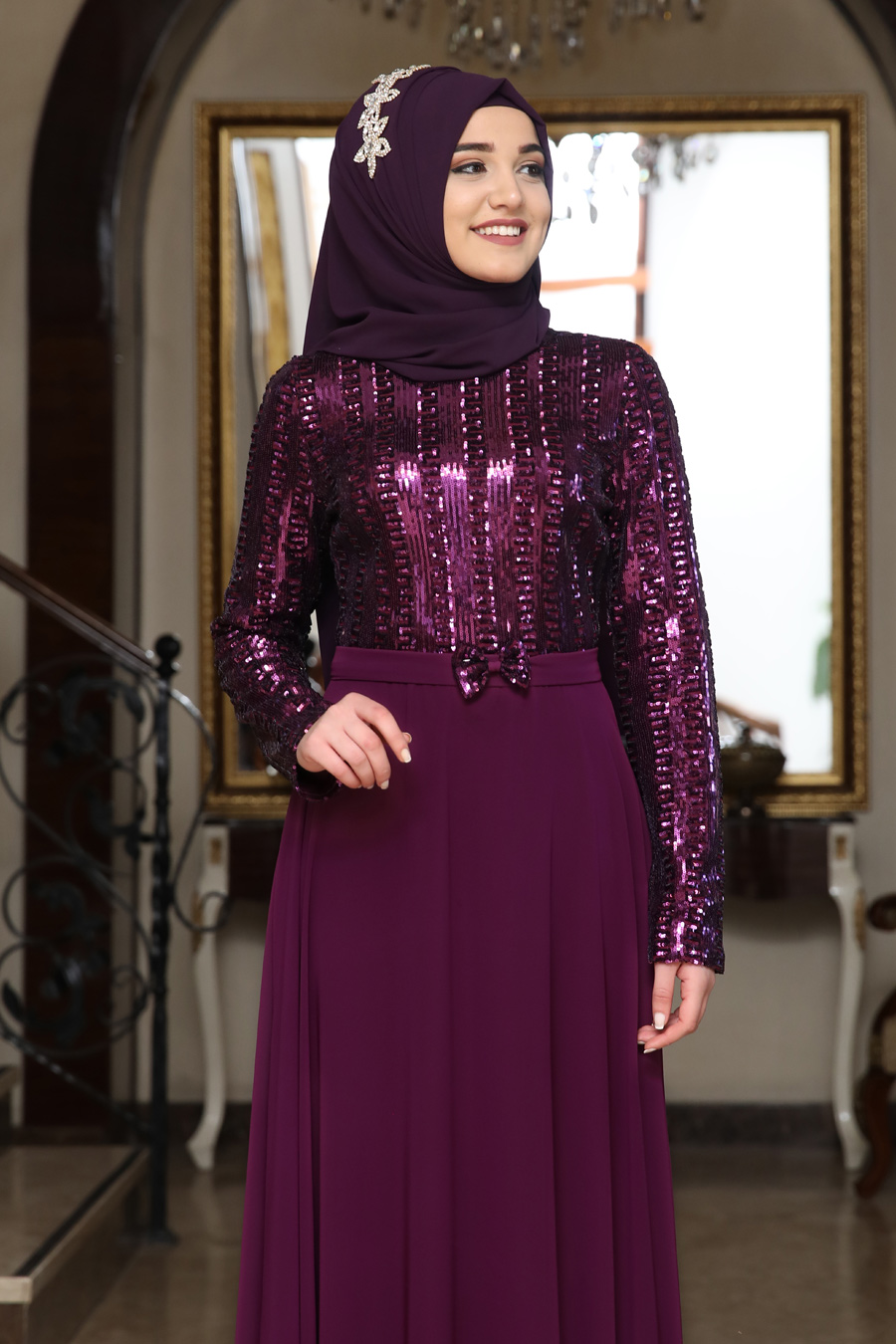 FUCHSIA EVENING DRESS