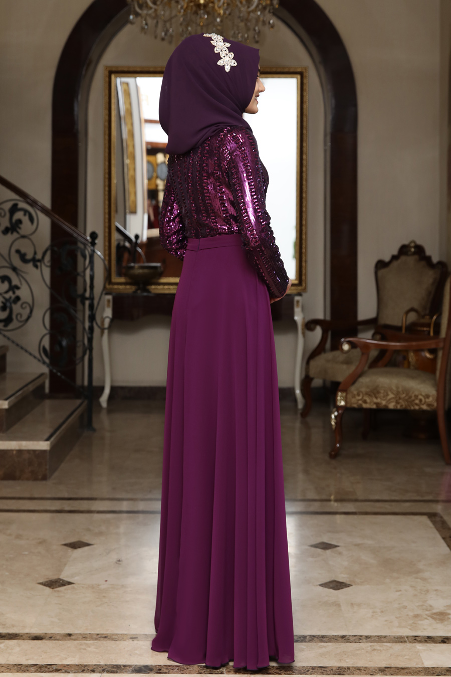 FUCHSIA EVENING DRESS