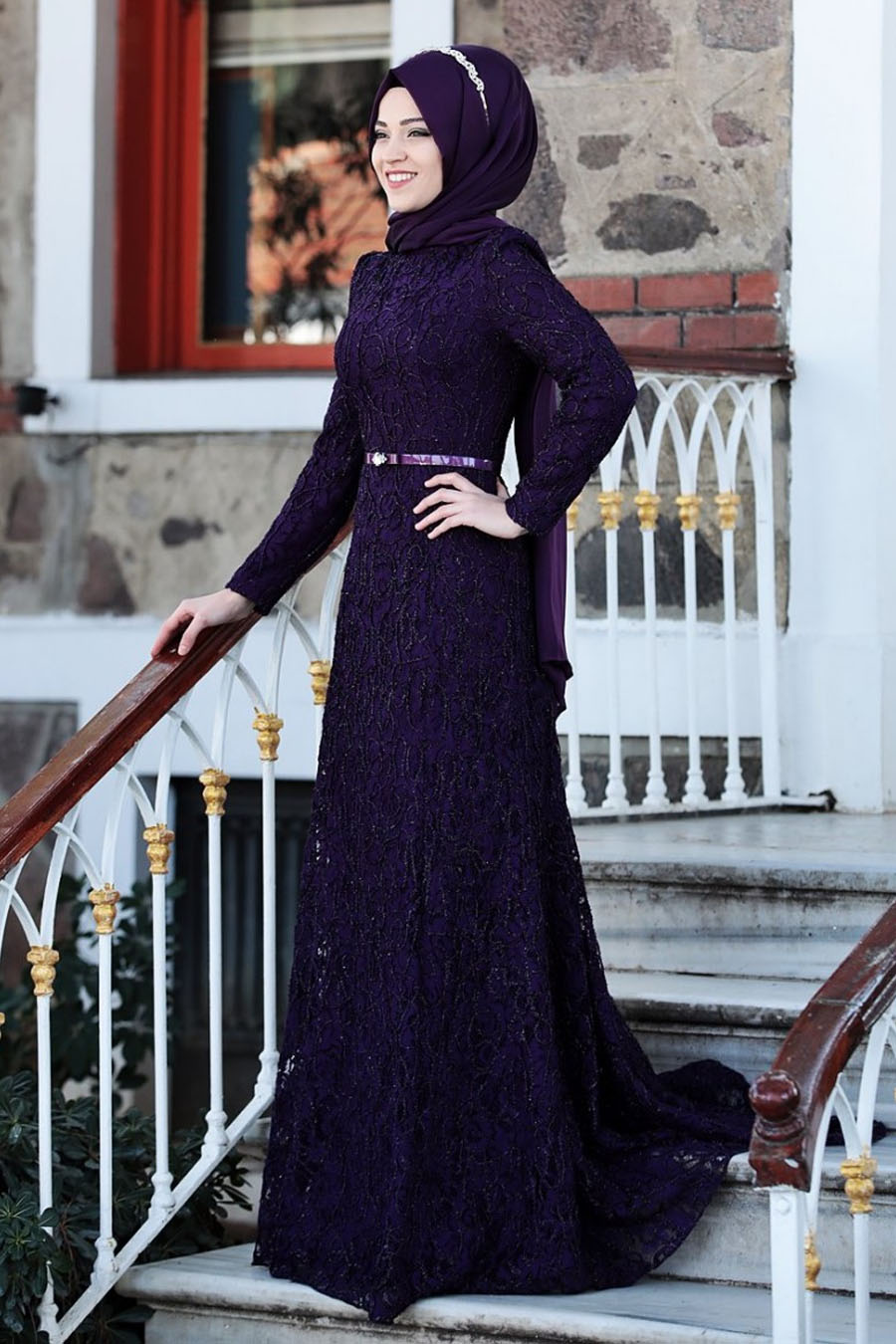 PURPLE EVENING DRESS