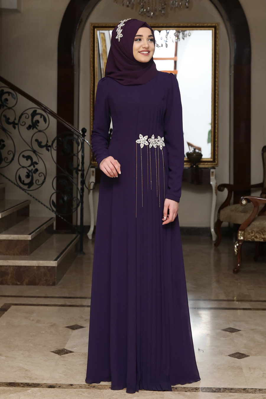 PURPLE EVENING DRESS