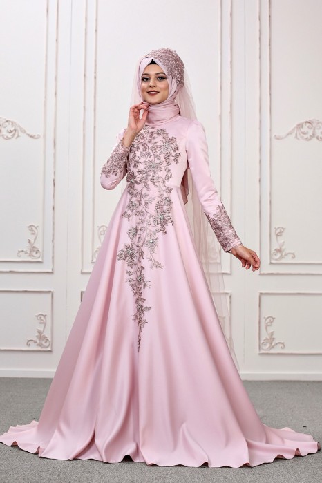 POWDER PINK EVENING DRESS
