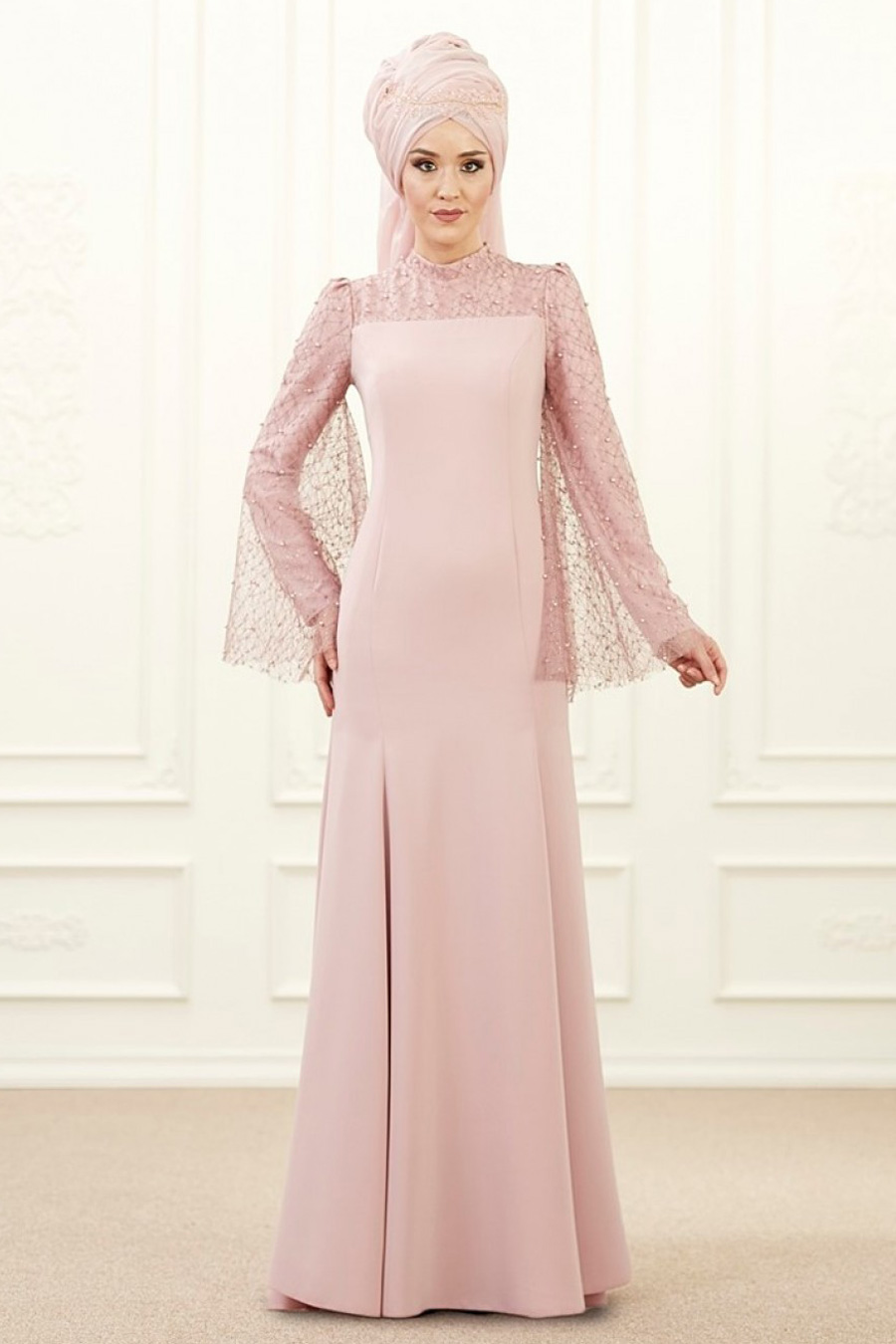 POWDER PINK EVENING DRESS