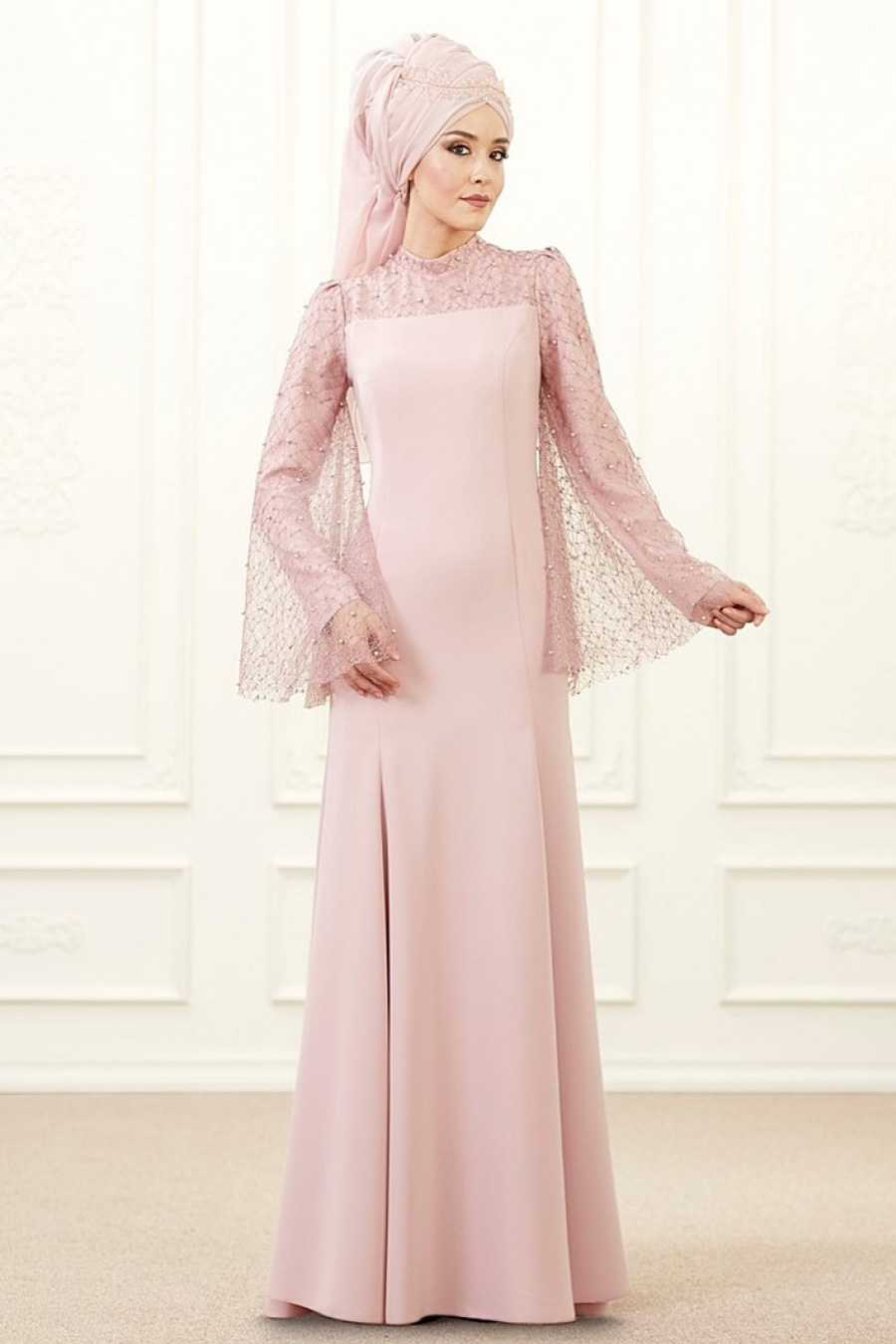 POWDER PINK EVENING DRESS