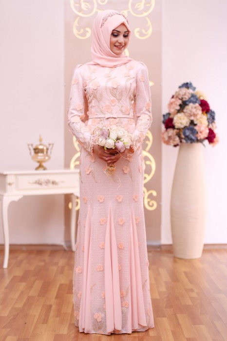 POWDER PINK EVENING DRESS