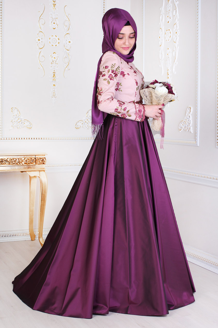 PURPLE EVENING DRESS