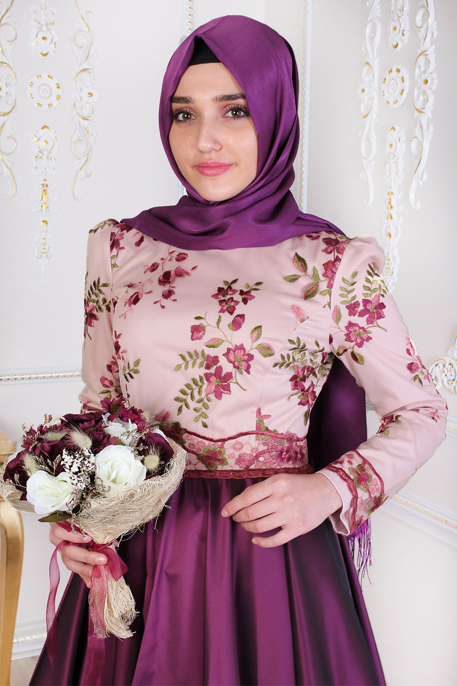 PURPLE EVENING DRESS