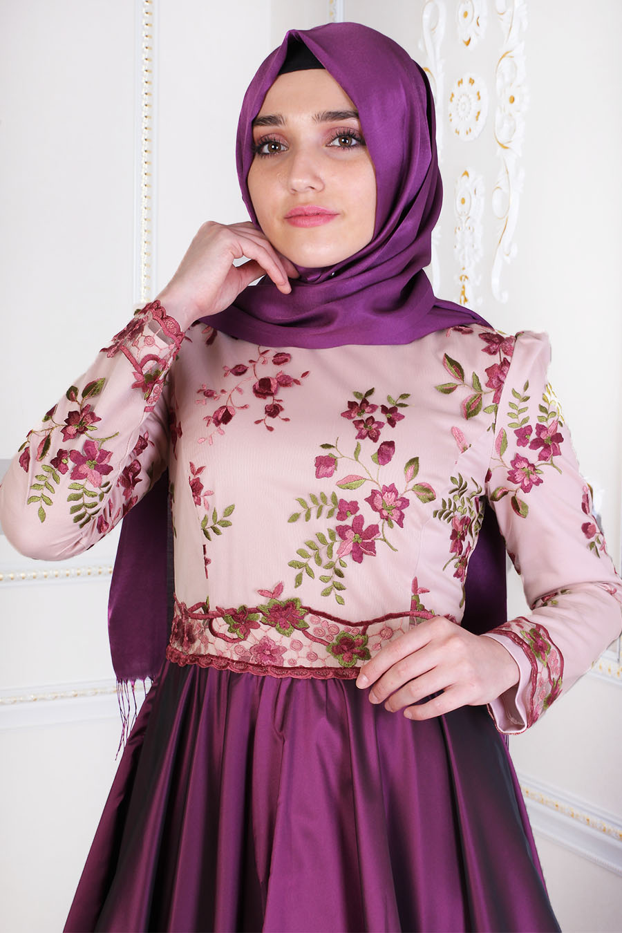 PURPLE EVENING DRESS