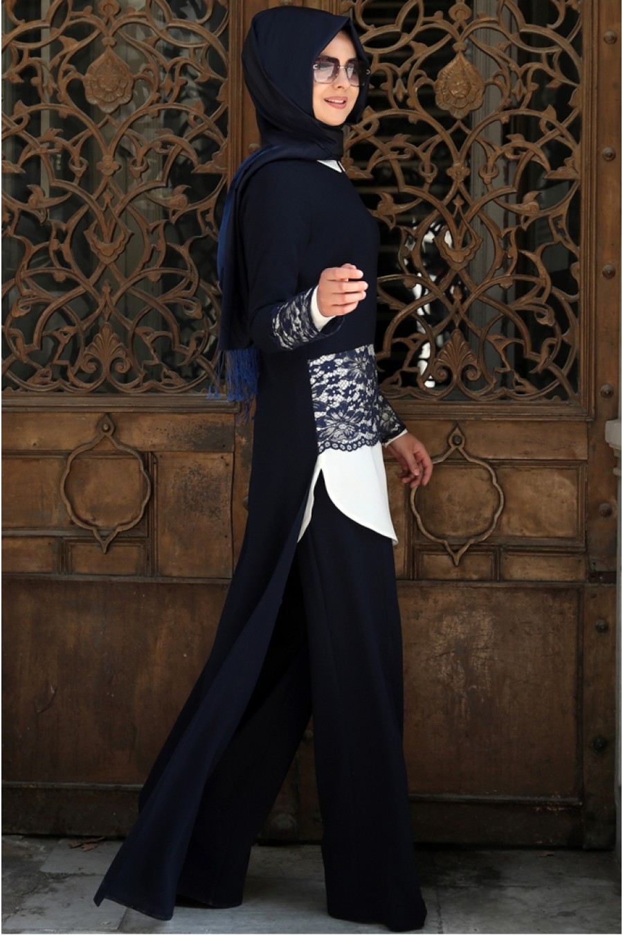 Navy Blue Tunic And Pant Suit Navy Blue Tunic And Pant Suit