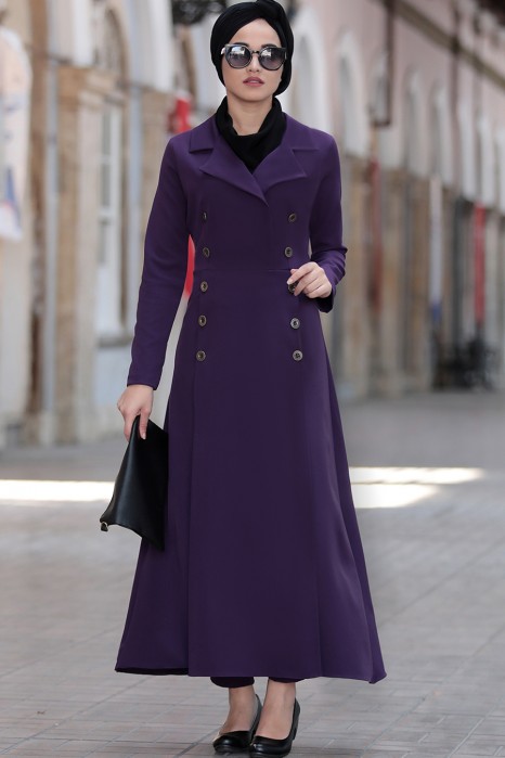 Plum Coat And Pant Suit