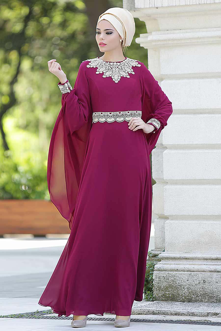 FUCHSIA EVENING DRESS