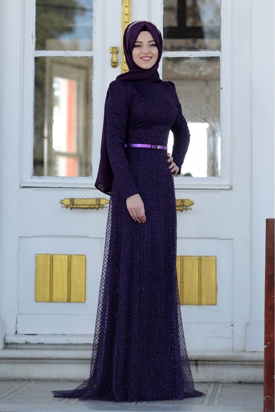 PURPLE EVENING DRESS