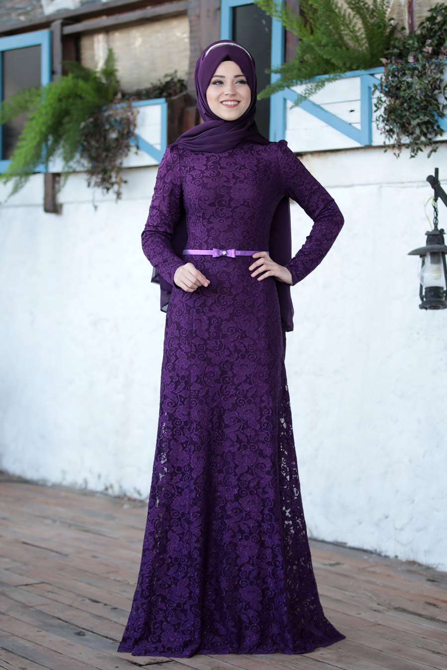 PURPLE EVENING DRESS