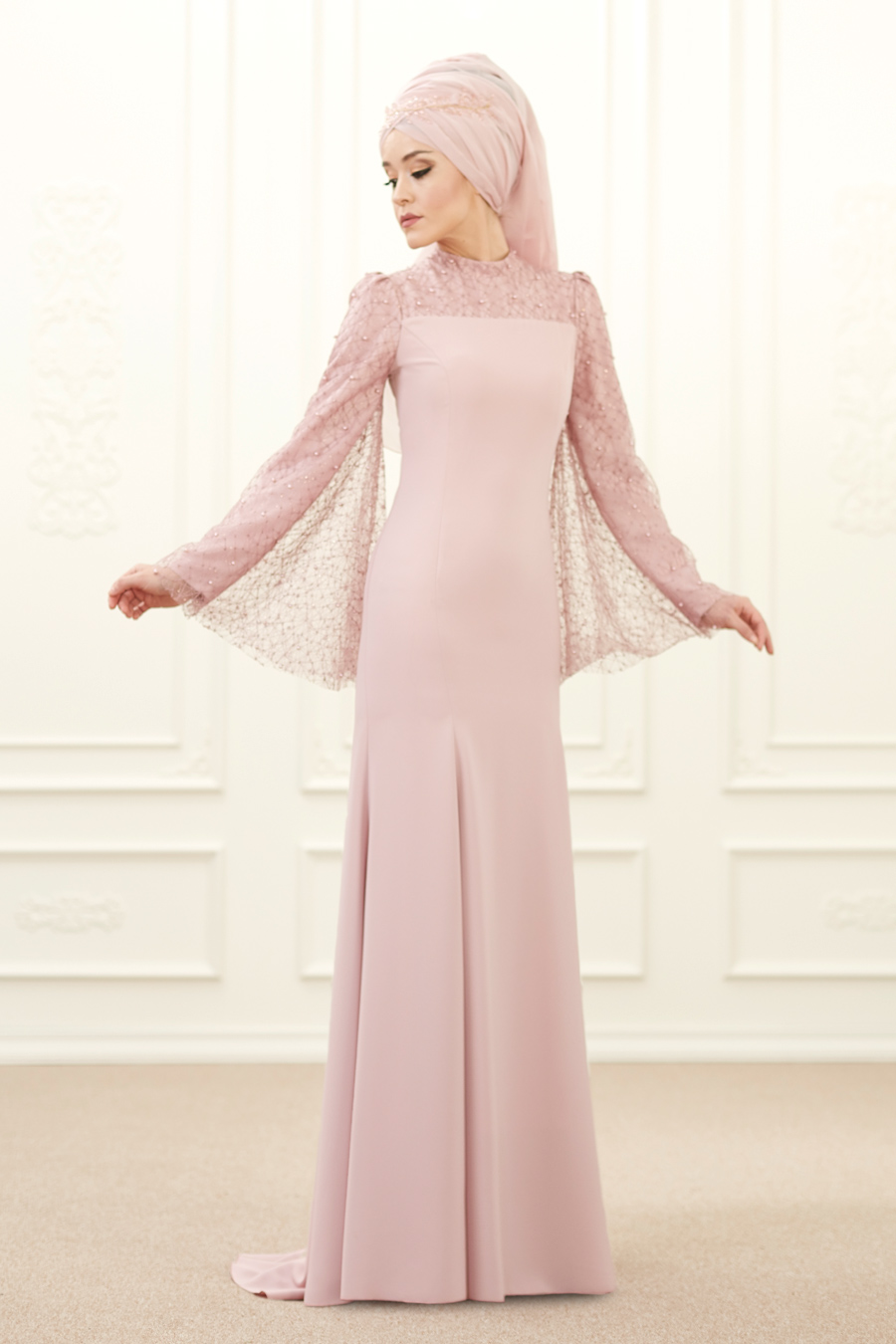 POWDER PINK EVENING DRESS