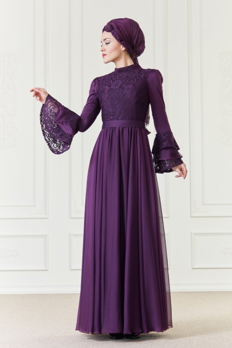 PURPLE EVENING DRESS
