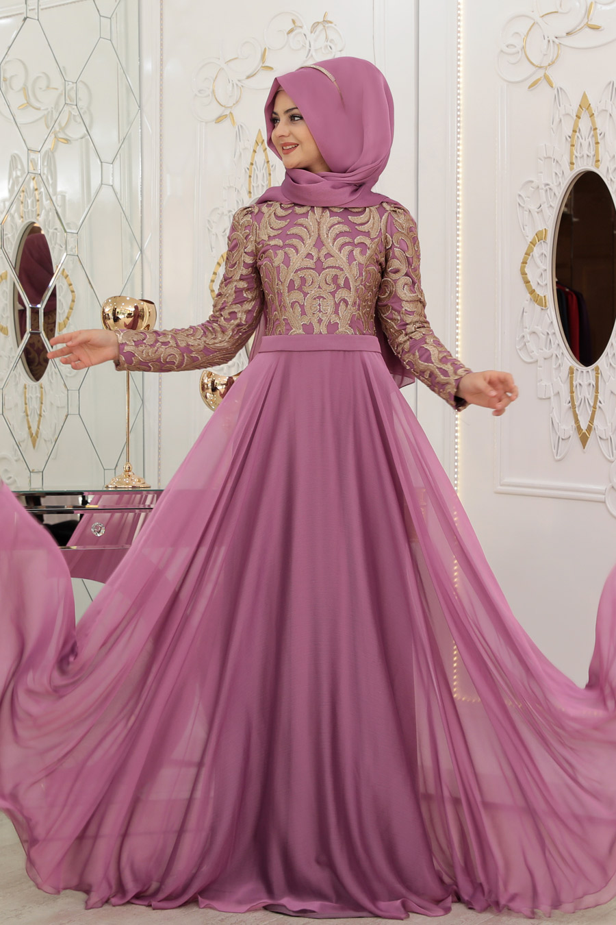 LILA EVENING DRESS
