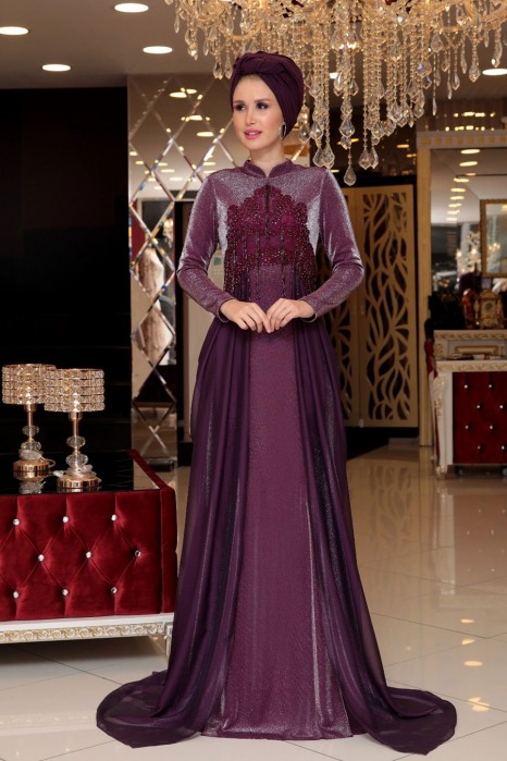 FUCHSIA EVENING DRESS