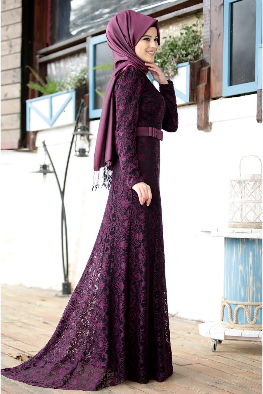 PLUM EVENING DRESS