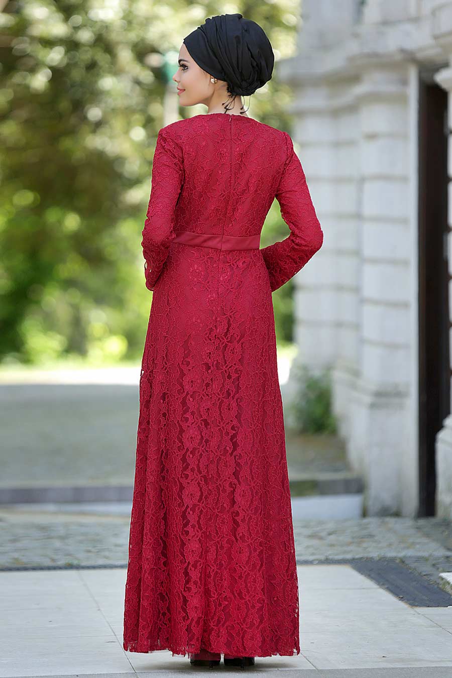 CLARET RED EVENING DRESS