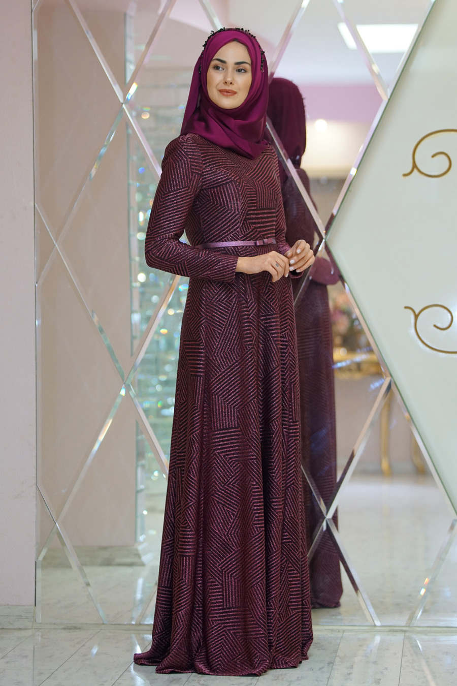 FUCHSIA EVENING DRESS