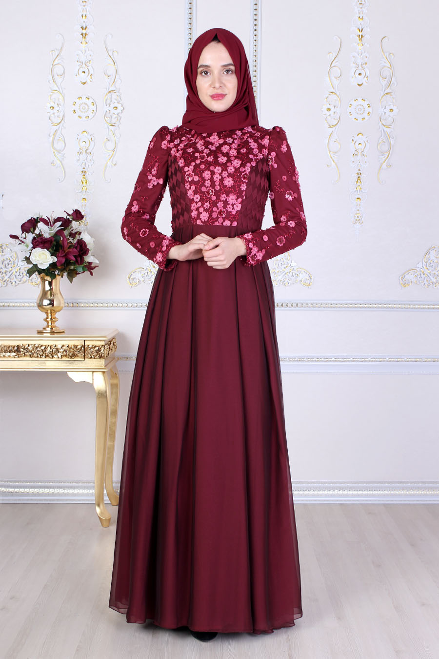 PURPLE EVENING DRESS