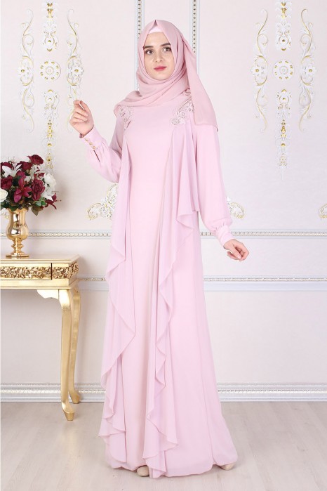 POWDER PINK EVENING DRESS