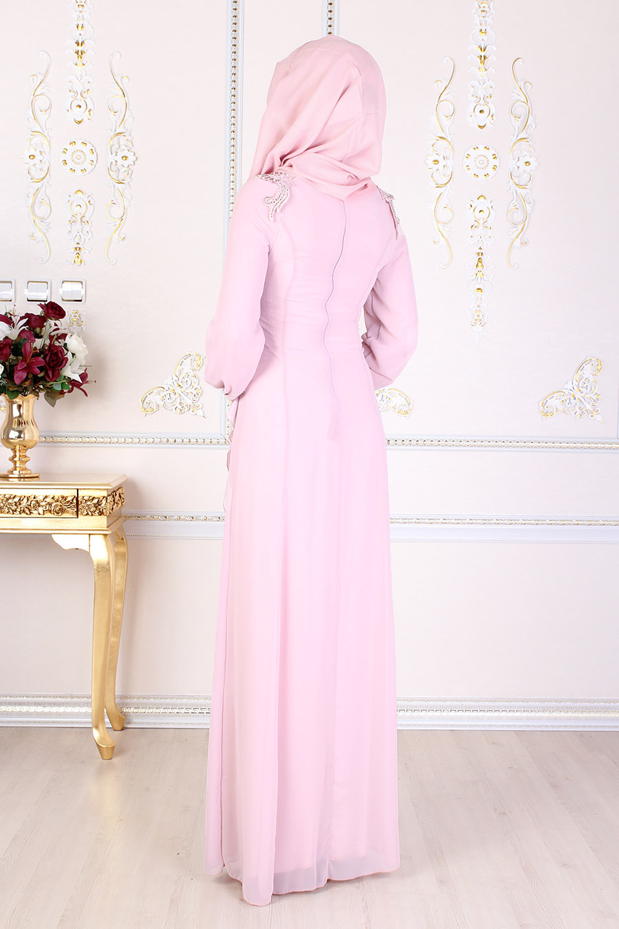 POWDER PINK EVENING DRESS POWDER PINK EVENING DRESS
