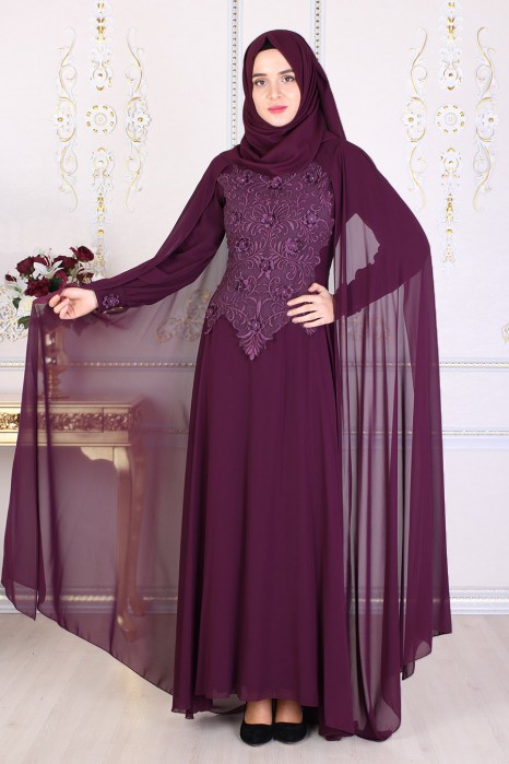 PLUM EVENING DRESS