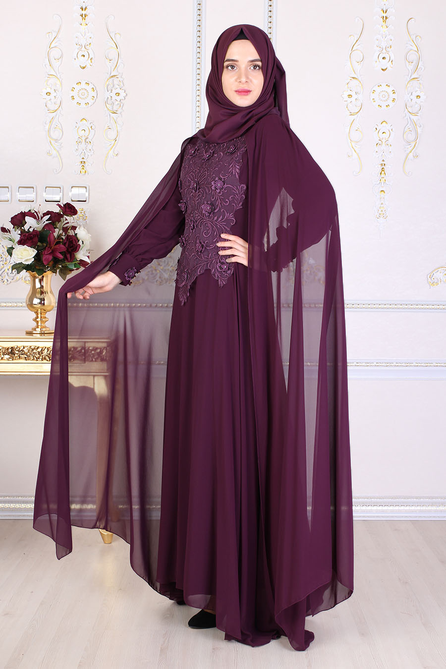 PLUM EVENING DRESS