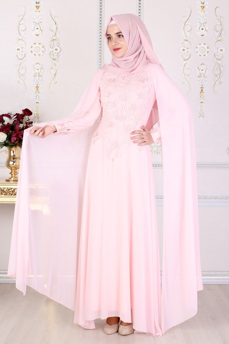 POWDER PINK EVENING DRESS