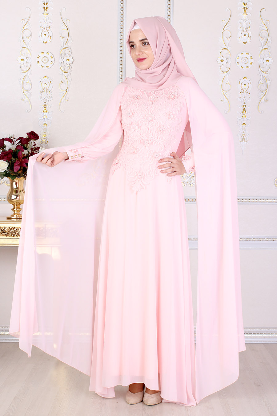 POWDER PINK EVENING DRESS
