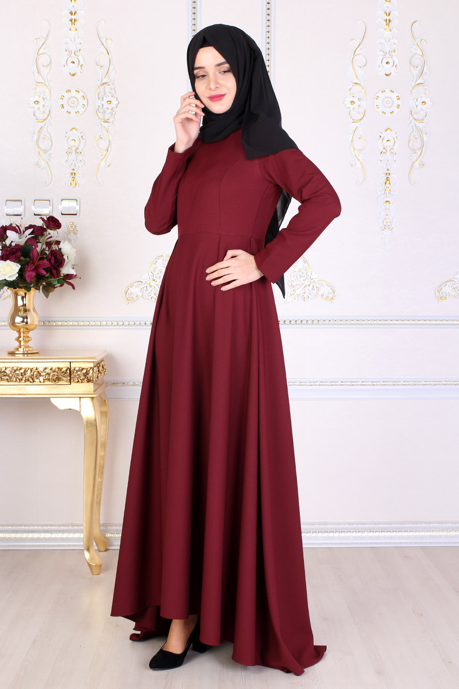 Claret Red Dress