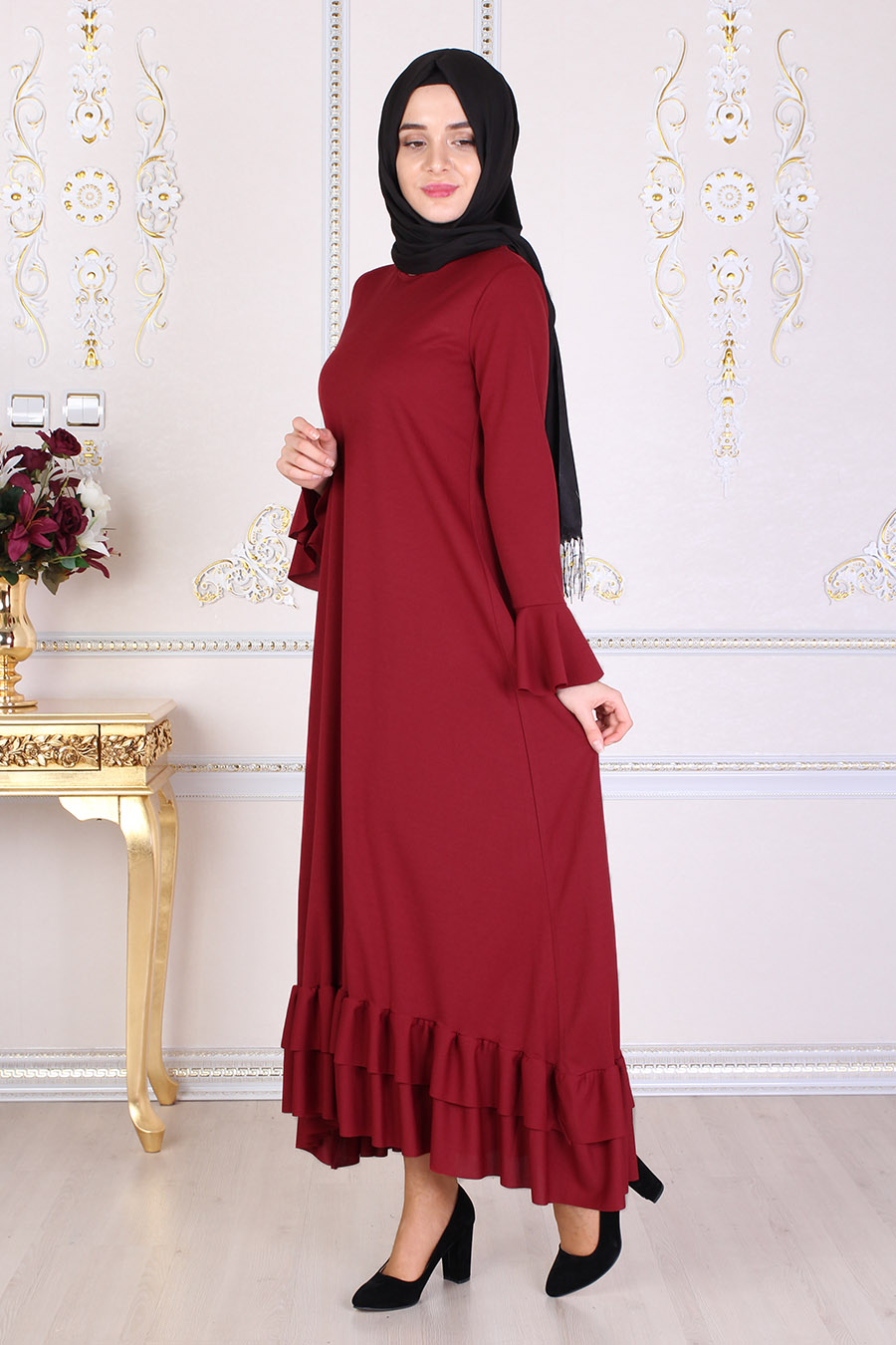 Claret Red Dress