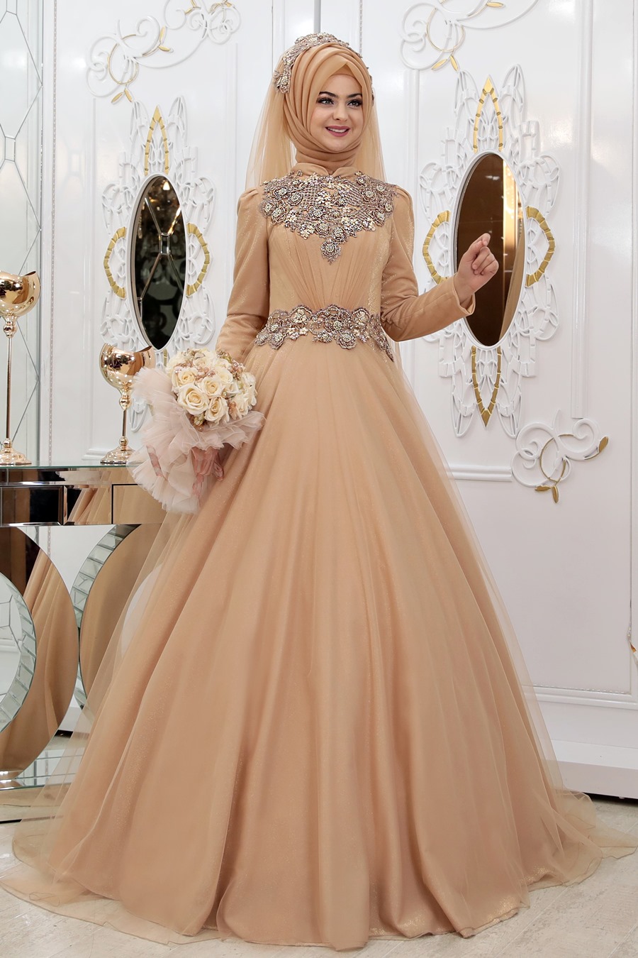 GOLD EVENING DRESS