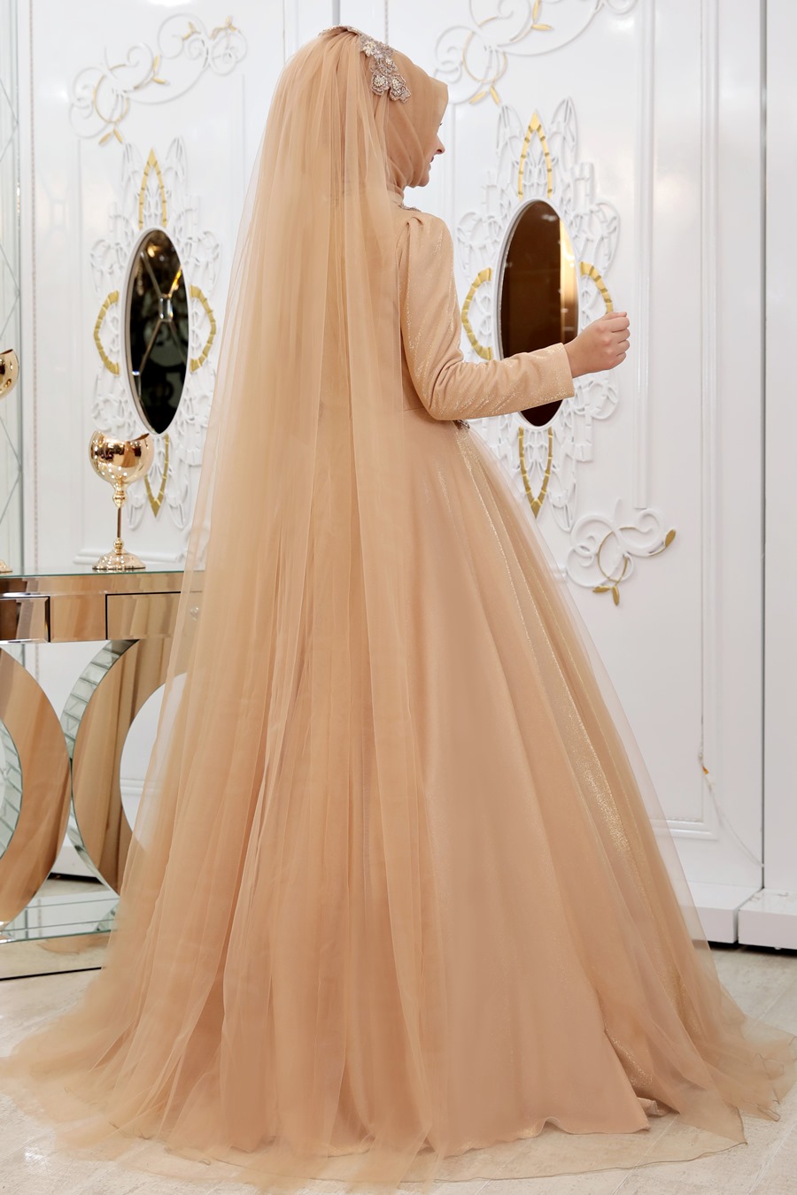 GOLD EVENING DRESS