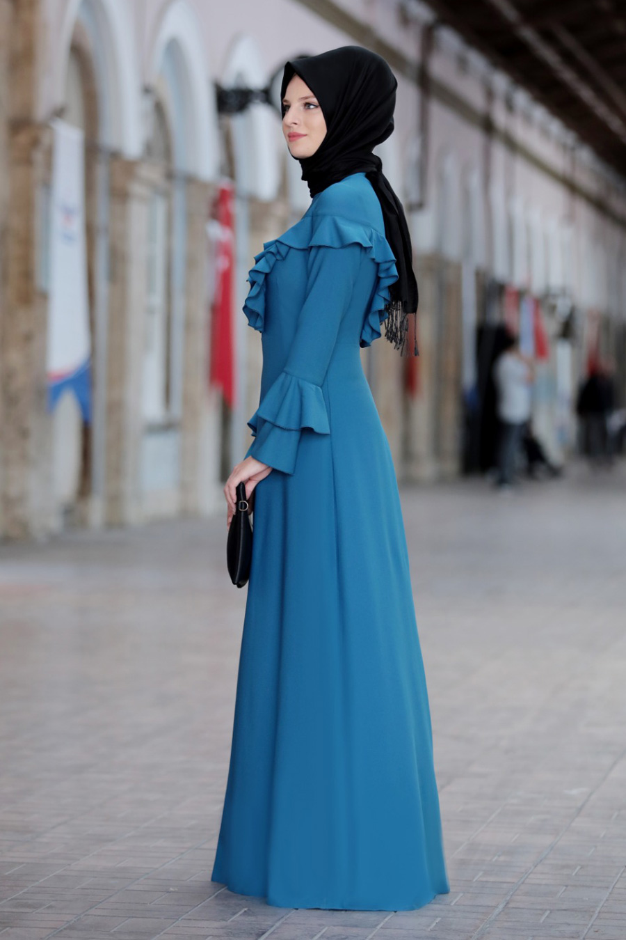 indigo colour frock