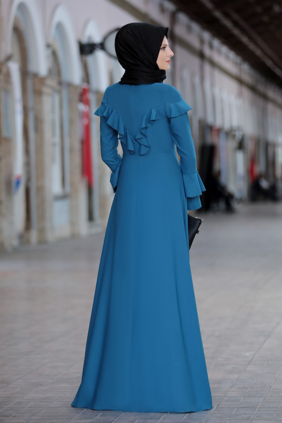 indigo colour frock