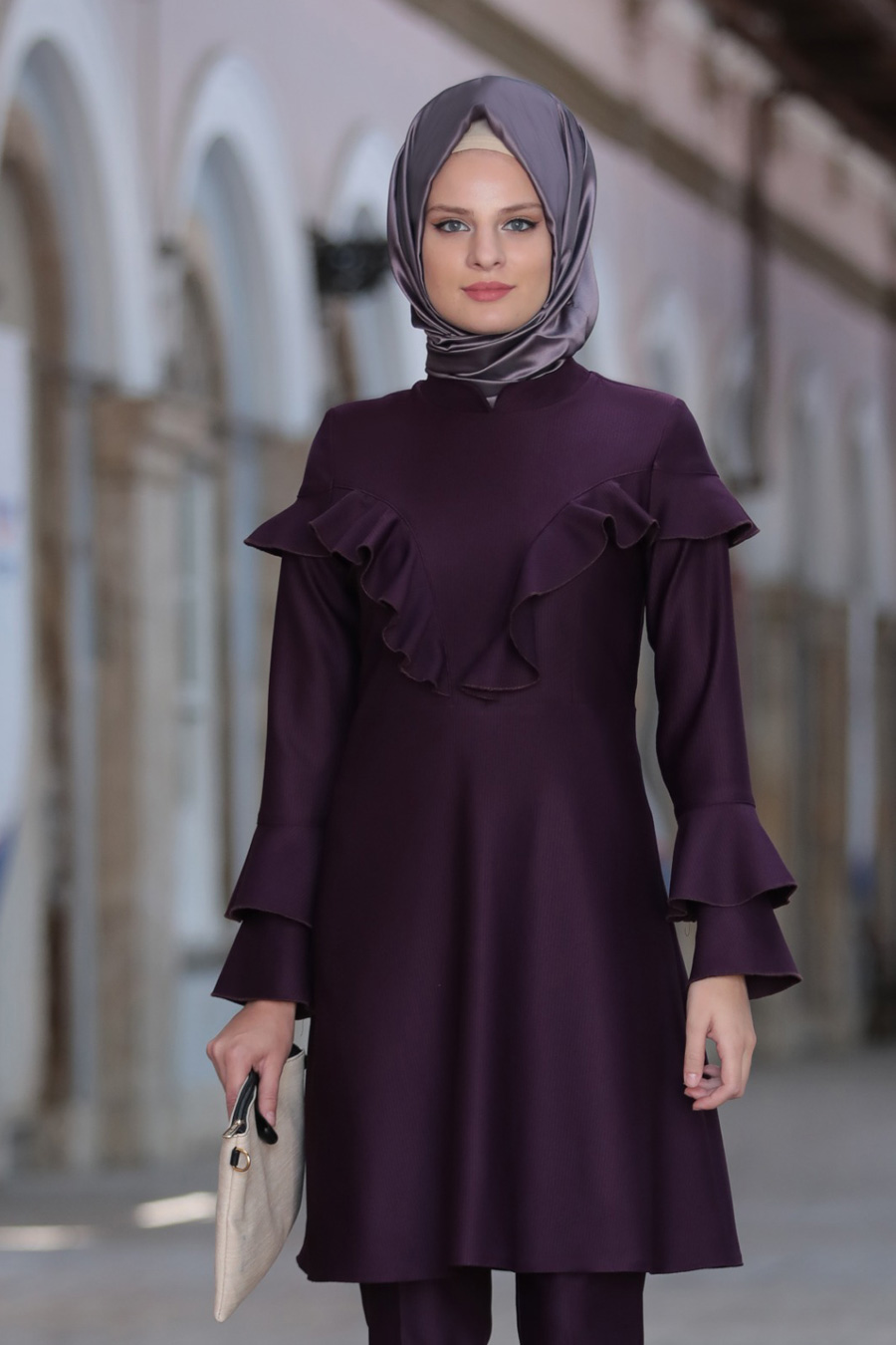 Plum Tunic And Pant Suit